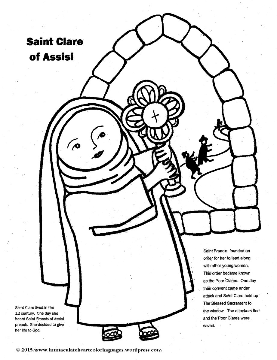 saint francis of assisi coloring pages - photo #26